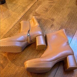 Tan Ankle Boots. Never Worn